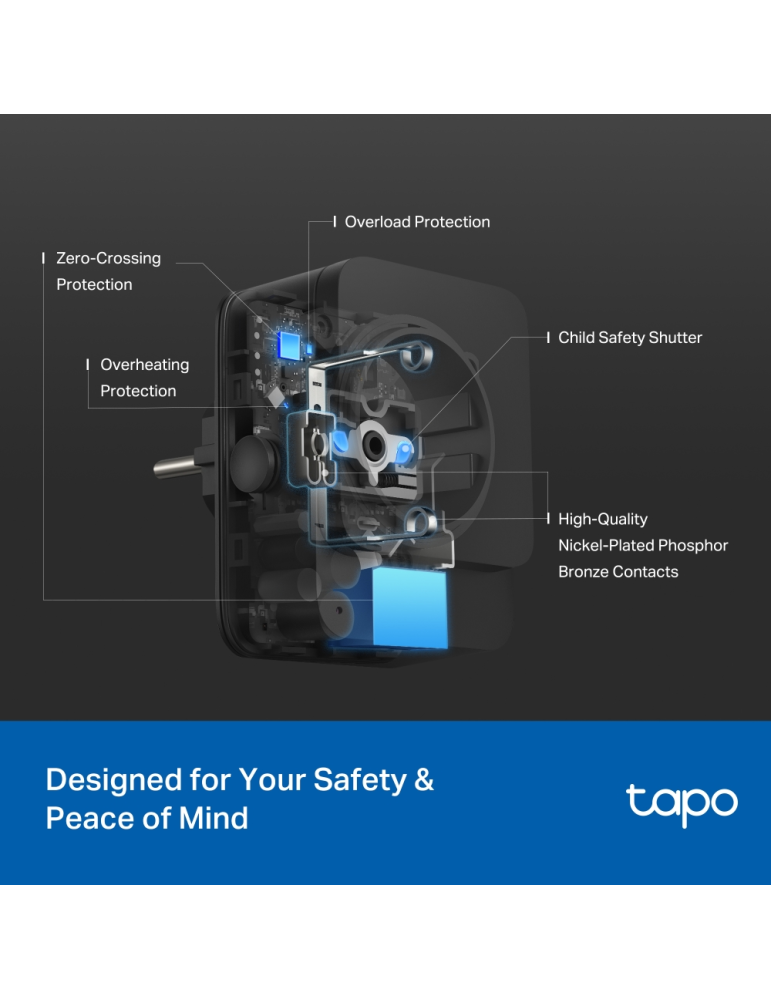 Интелигентен WiFi външен контакт TP-Link Tapo P410M - 10