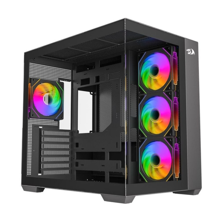 Кутия за компютър Redragon Evo ARGB GC-623-PRO, Middle Tower, Tool-less дизайн, 3×120mm aRGB вентилатори - 1