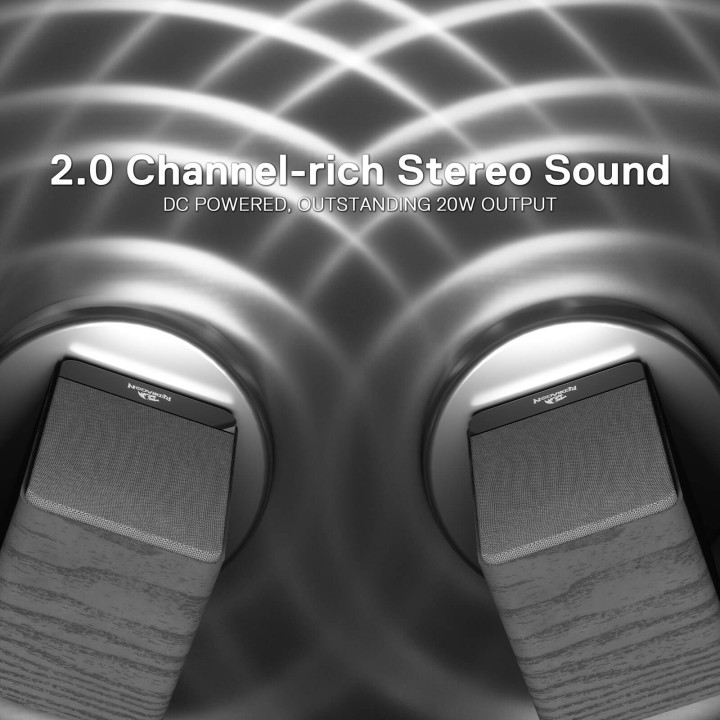 Тонколонки Redragon GS813 Mouthpiece, 20W RMS, 3" говорители, дърво, USB/3.5mm - 5