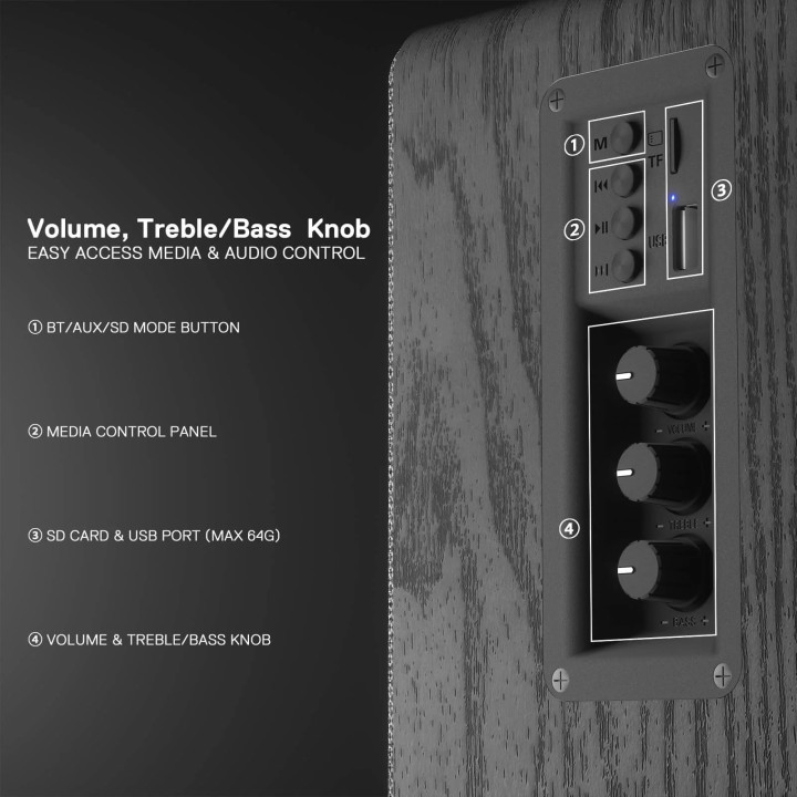 Тонколонки Redragon GS813 Mouthpiece, 20W RMS, 3" говорители, дърво, USB/3.5mm - 7