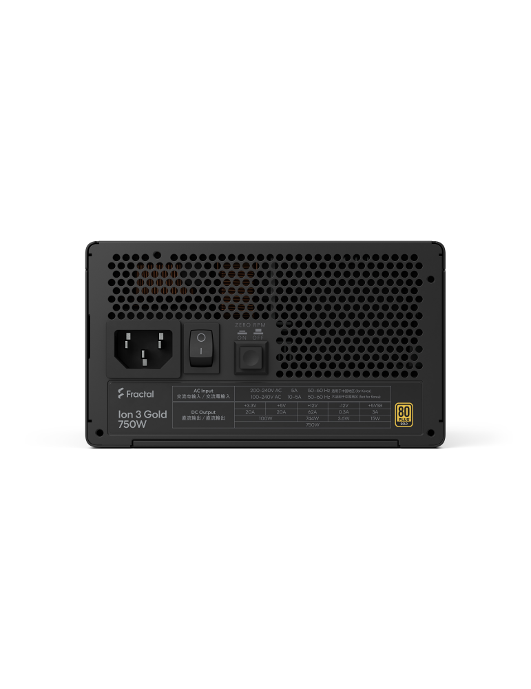 Модулно захранване Fractal Design Ion 3 Gold 750W - FD-P-IA3G-750-EU - 4