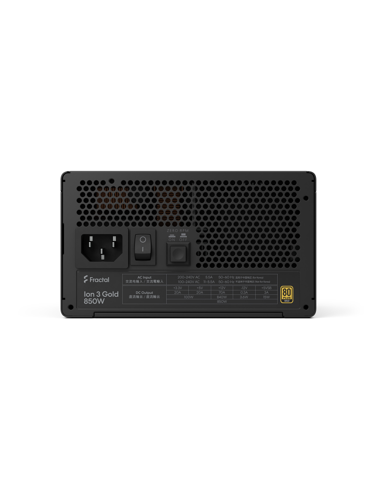 Модулно захранване Fractal Design Ion 3 Gold, 850W - FD-P-IA3G-850-EU - 3