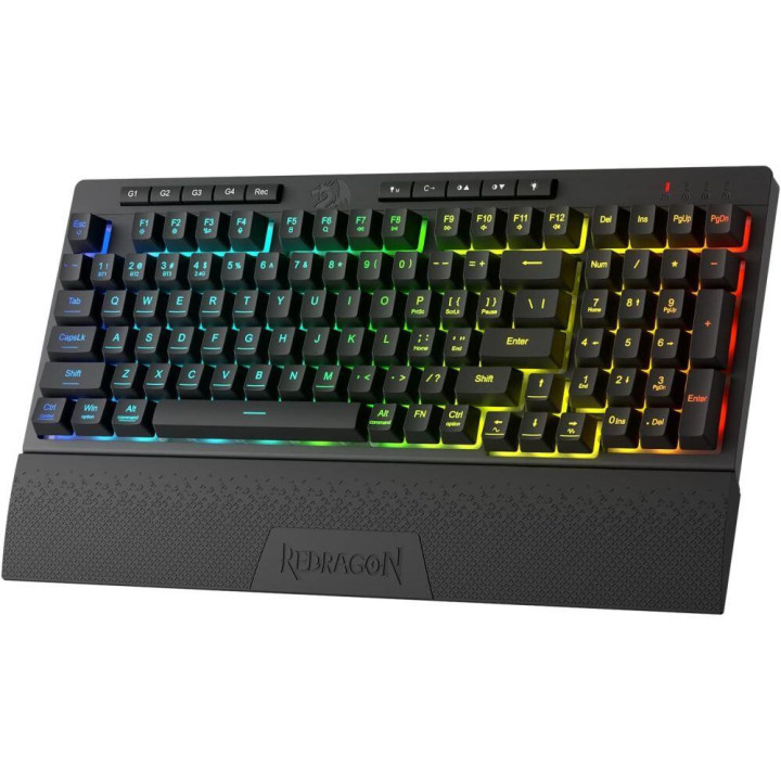 Bluetooth механична геймърска клавиатура Redragon Shiva Pro K515RGB-PRO, RGB осветление, Bluetooth 5.0, 3 едновременни устройств