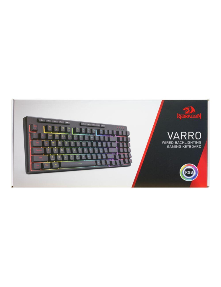 Геймърска клавиатура Redragon Varro K517, RGB подсветка, USB свързване - 7