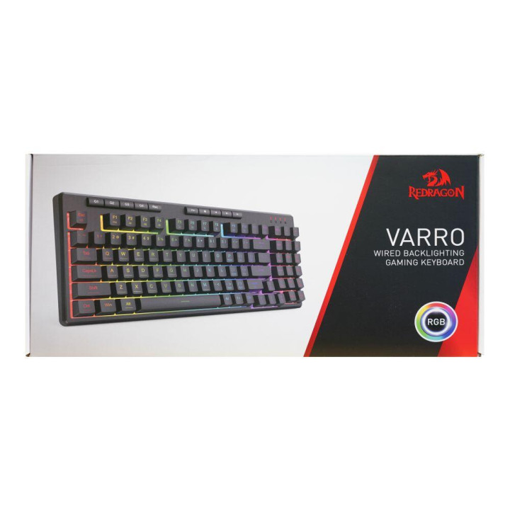 Геймърска клавиатура Redragon Varro K517, RGB подсветка, USB свързване - 7