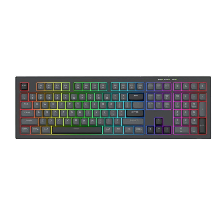 Геймърска клавиатура Redragon Crux K518-RGB, RGB осветление, USB - K518-RGB-GB - 1
