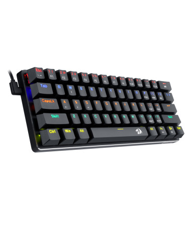 Механична геймърска клавиатура Redragon Jax K613-KB, RGB подсветка, USB Type-C, черна - 1