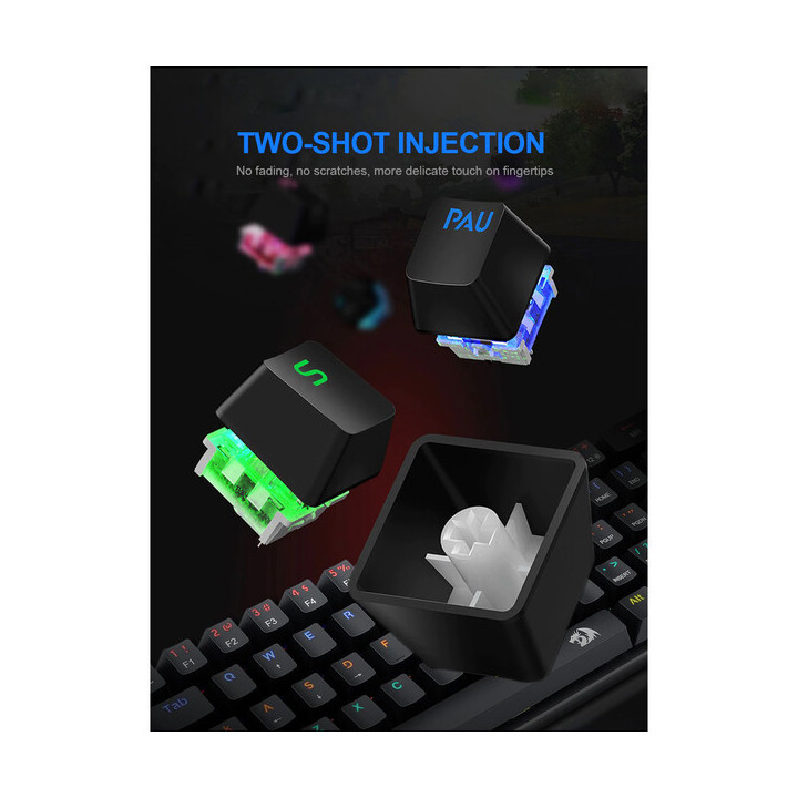 Механична геймърска клавиатура Redragon Jax K613-KB, RGB подсветка, USB Type-C, черна - 4
