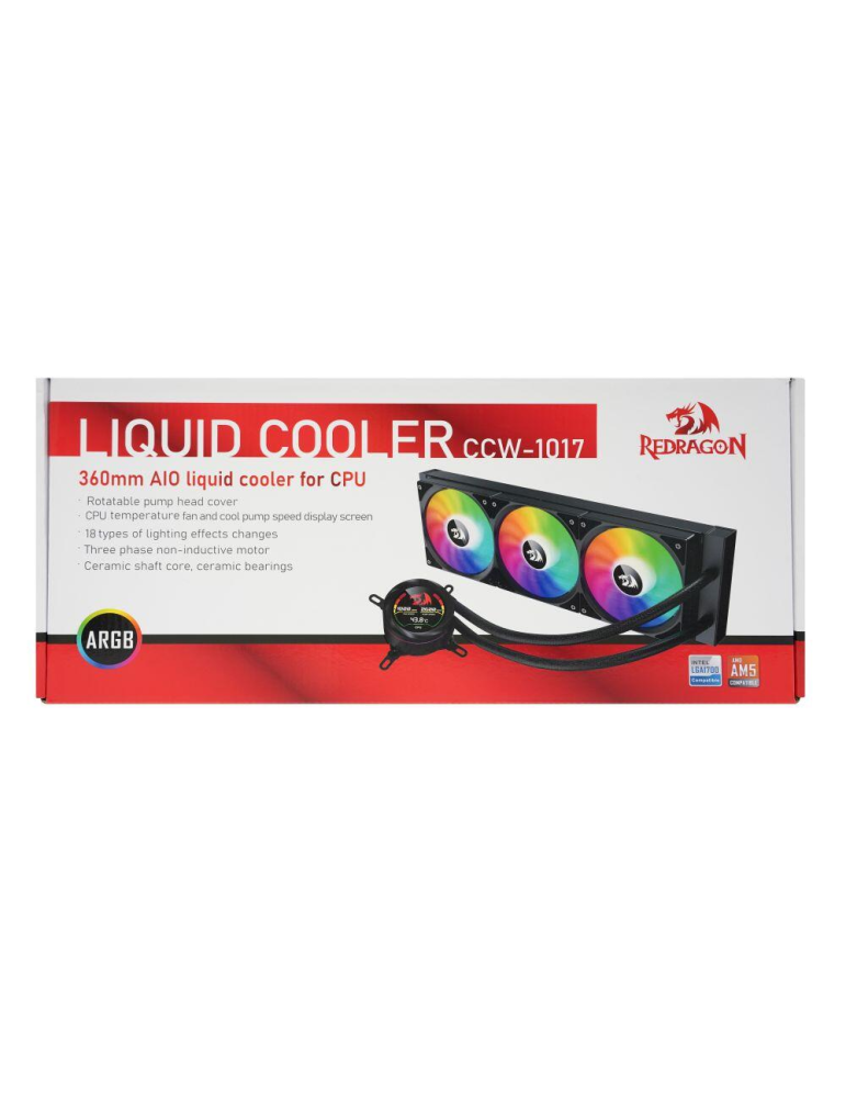 Водно охлаждане за процесор REDRAGON CCW-1017, 120mm, ARGB, Copper - CCW-1017 - 5