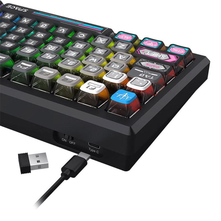Bluetooth механична геймърска клавиатура Redragon Uranus Pro K732MC-RGB-PRO, RGB осветление - 5