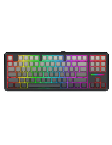 Bluetooth механична геймърска клавиатура Redragon Wildslash Pro K734SP, RGB подсветка, Redragon RPC линейни суичи, презареждаема