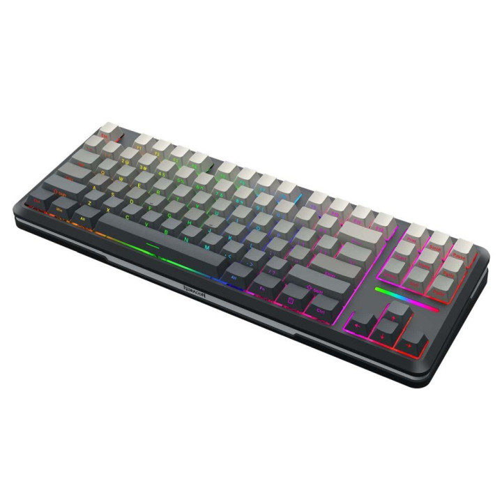 Bluetooth механична геймърска клавиатура Redragon Wildslash Pro K734SP, RGB подсветка, Redragon RPC линейни суичи, презареждаема