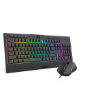 Геймърски комплект клавиатура и мишка Redragon S151, RGB подсветка, черна - 1