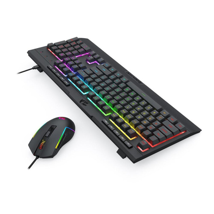 Геймърски комплект клавиатура и мишка Redragon S151, RGB подсветка, черна - 4