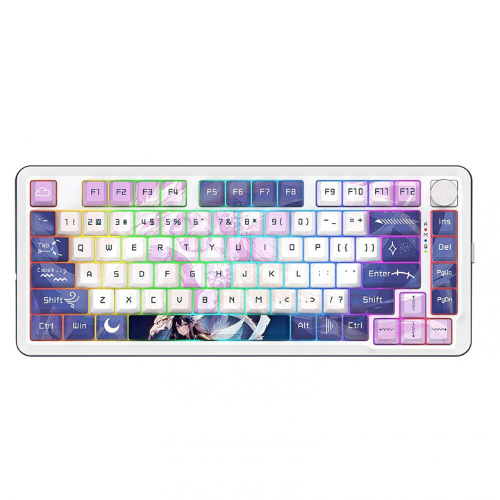Bluetooth механична геймърска клавиатура Redragon Cyrus Pro K681ACG, RGB осветление, бяла - 1