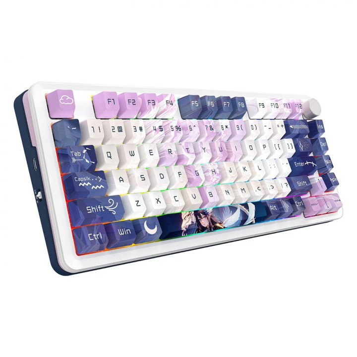 Bluetooth механична геймърска клавиатура Redragon Cyrus Pro K681ACG, RGB осветление, бяла - 2