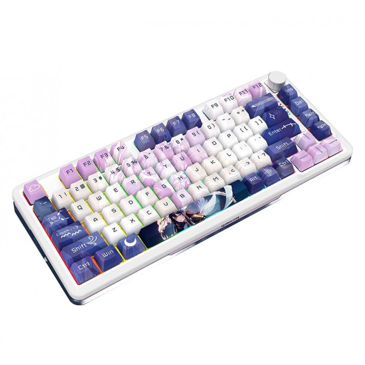Bluetooth механична геймърска клавиатура Redragon Cyrus Pro K681ACG, RGB осветление, бяла - 3