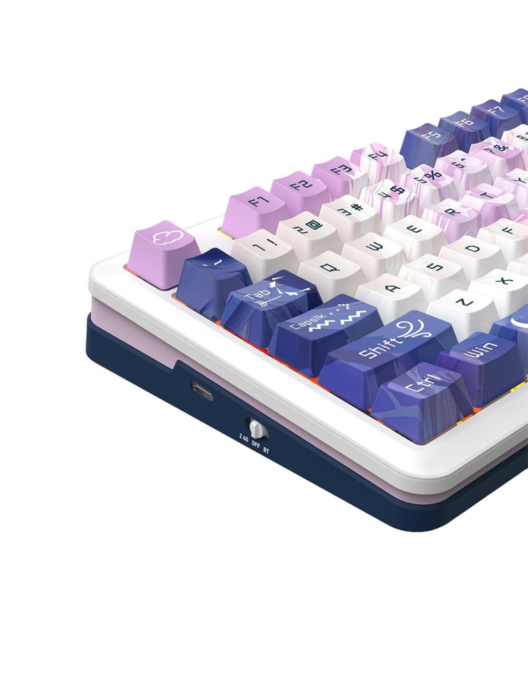 Bluetooth механична геймърска клавиатура Redragon Cyrus Pro K681ACG, RGB осветление, бяла - 4