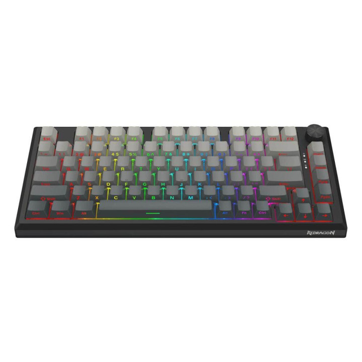 Bluetooth механична геймърска клавиатура Redragon Penumbra Pro K687GG, Lion L суичове, RGB осветление, Bluetooth 5.0, USB nano п