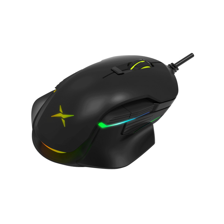 Геймърска мишка DELUX M627S, Черна, Оптична, PMW3389, 16000 DPI, USB - 1
