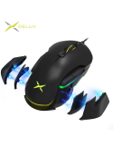 Геймърска мишка DELUX M627S, Черна, Оптична, PMW3389, 16000 DPI, USB - 3