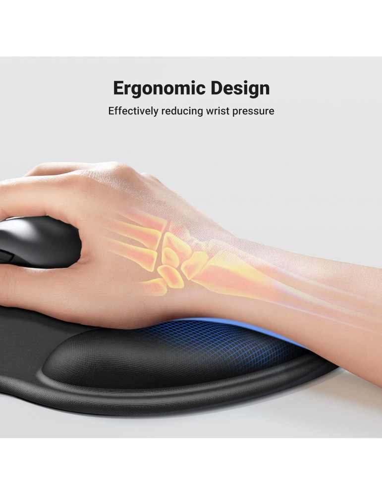 Ергономична подложка за мишка UGREEN LP668, 220 × 245 mm, черна - 2