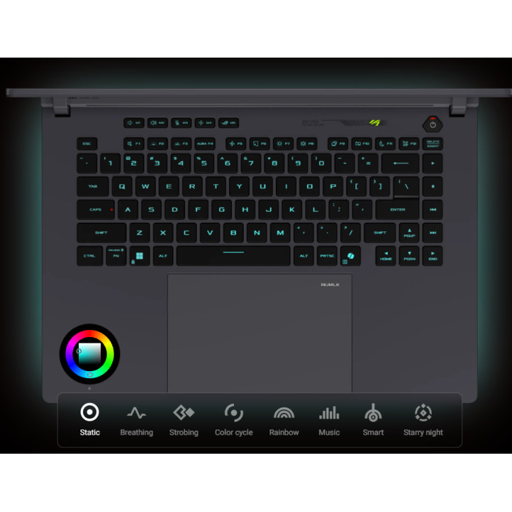 Лаптоп ASUS Strix G16 G615LP-S5054, 16.0" WQXGA 240Hz IPS, Intel Core Ultra 9 275HX, RTX 5070 8GB, 32GB DDR5, 1TB SSD, No OS - 9