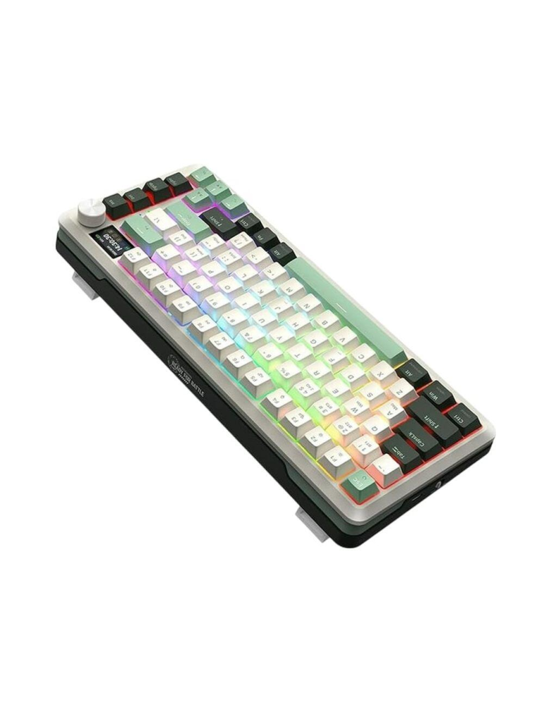 Bluetooth механична геймърска клавиатура Redragon Flekact Pro K708WLG-RGB-PRO, RGB осветление, Redragon Pink суичове, 4000mAh ба