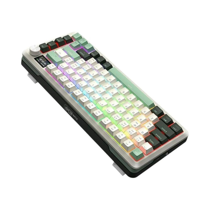 Bluetooth механична геймърска клавиатура Redragon Flekact Pro K708WLG-RGB-PRO, RGB осветление, Redragon Pink суичове, 4000mAh ба