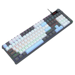 Механична геймърска клавиатура Redragon Caesura K718GB-R, Rainbow осветление, червени суичове - 1