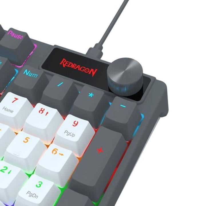 Механична геймърска клавиатура Redragon Caesura K718GB-R, Rainbow осветление, червени суичове - 2