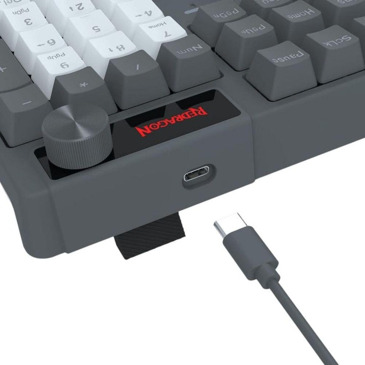 Механична геймърска клавиатура Redragon Caesura K718GB-R, Rainbow осветление, червени суичове - 6