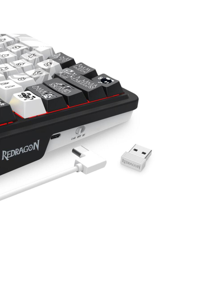 Bluetooth механична геймърска клавиатура Redragon Artemis Pro K719GF-RGB, RGB осветление, Yellow Linear Switches, 4000mAh - 6950