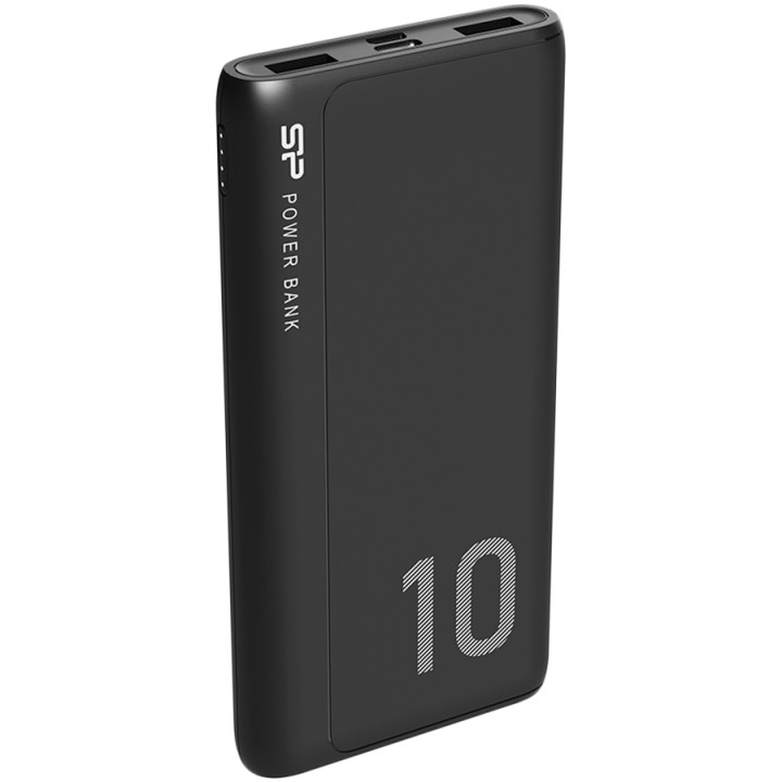 Външна батерия  Silicon Power GP15 10000mAh, Type-C*1, Micro-B*1, Type-A*2, Black - SP10KMAPBKGP150K