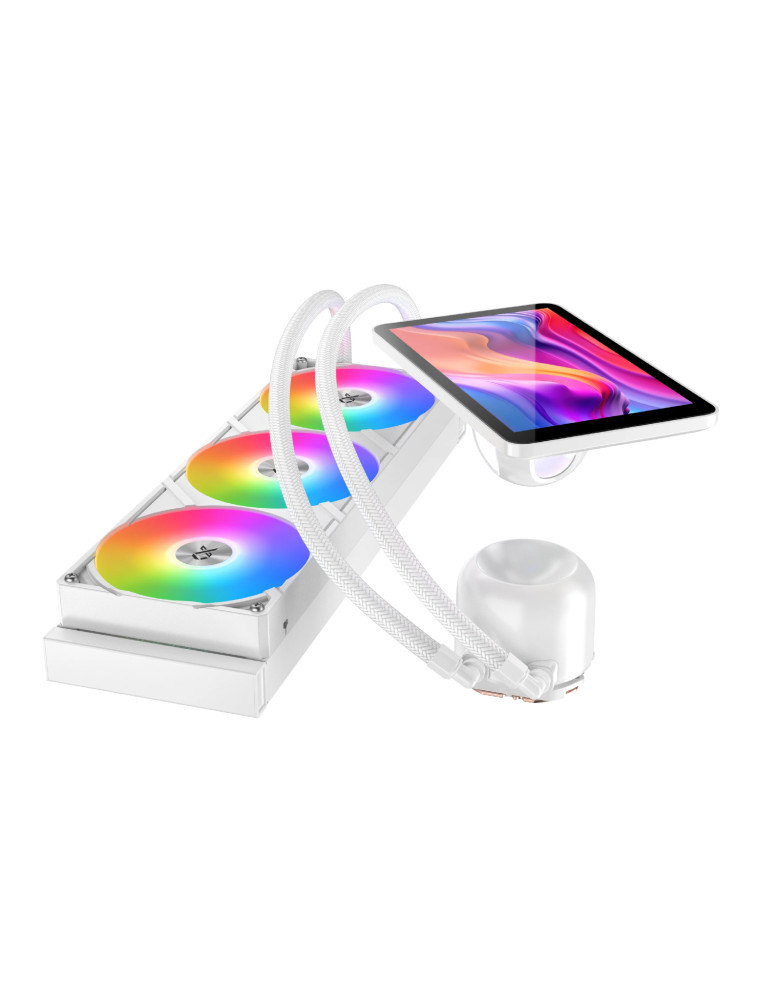 Водно охлаждане за процесор Xigmatek Connect Pro 360 Arctic, 7" LCD дисплей, 360mm радиатор - EN48364 - 3
