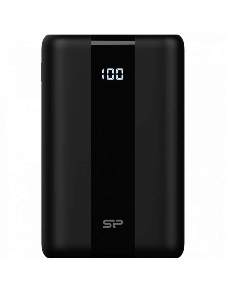 Външна батерия  Silicon Power QX55, 30000mAh, QC3.0 PD/Type-C*1, Micro-B*1, Type-A*1, Lightning*1, Black - SP30KMAPBKQX550K