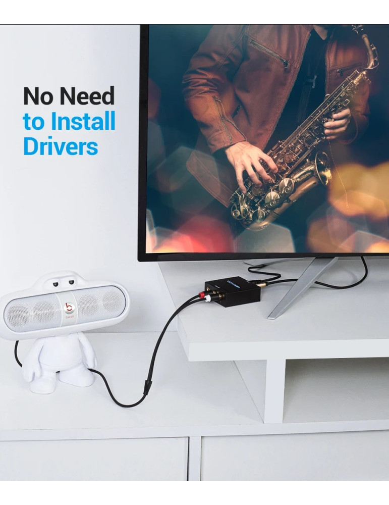 Аудио конвертор Vention BDFB0, Optical/Coaxial към RCA/3.5mm - BDFB0 - 17