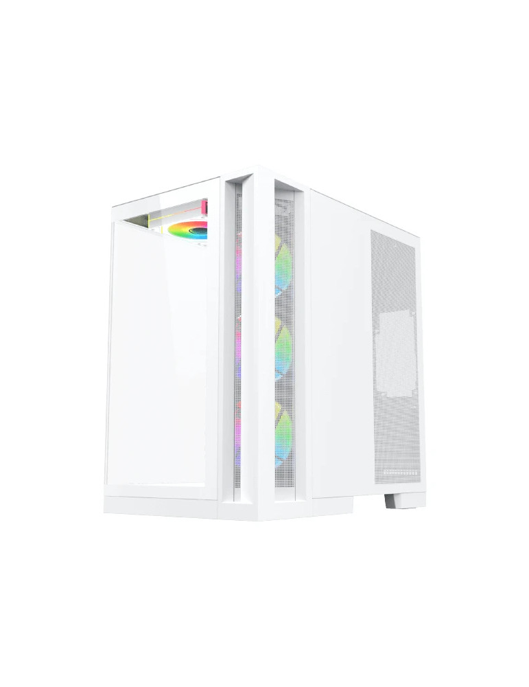 Кутия Xigmatek Aqua 7 Arctic, Middle Tower ATX, Бял, 8 ARGB вентилатора, USB-C, Tempered Glass - EN49033 - 4