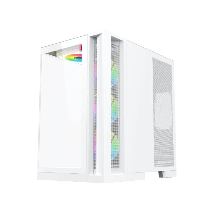 Кутия Xigmatek Aqua 7 Arctic, Middle Tower ATX, Бял, 8 ARGB вентилатора, USB-C, Tempered Glass - EN49033 - 4