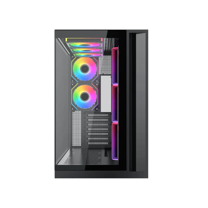Кутия за компютър Xigmatek Aqua 7, Middle Tower ATX, 8 ARGB вентилатора, USB-C, Tempered Glass - EN49026 - 3