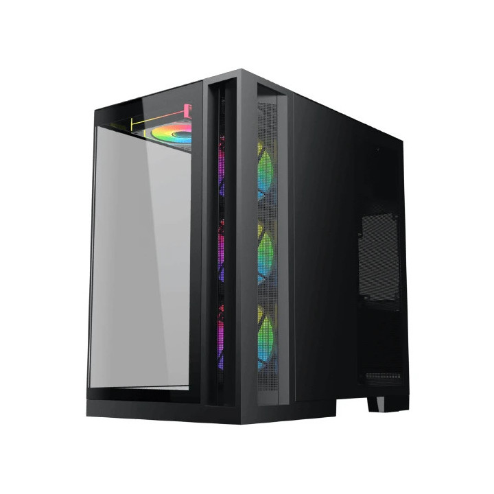 Кутия за компютър Xigmatek Aqua 7, Middle Tower ATX, 8 ARGB вентилатора, USB-C, Tempered Glass - EN49026 - 4