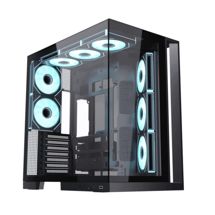 Кутия за компютър Xigmatek Aqua 7, Middle Tower ATX, 8 ARGB вентилатора, USB-C, Tempered Glass - EN49026 - 5
