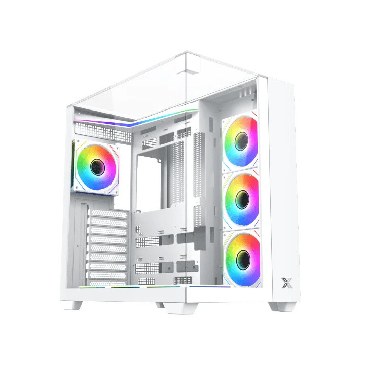 Кутия за компютър Xigmatek Aqua V Arctic H23A, Middle Tower ATX, 7 ARGB Вентилатора, Tempered Glass - EN49088 - 1