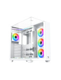 Кутия за компютър Xigmatek Aqua V Arctic H23A, Middle Tower ATX, 7 ARGB Вентилатора, Tempered Glass - EN49088 - 1