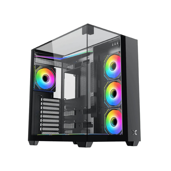 Кутия за компютър Xigmatek Aqua V H23A, Middle Tower ATX, 7 ARGB вентилатори, Tempered Glass - EN49071 - 1