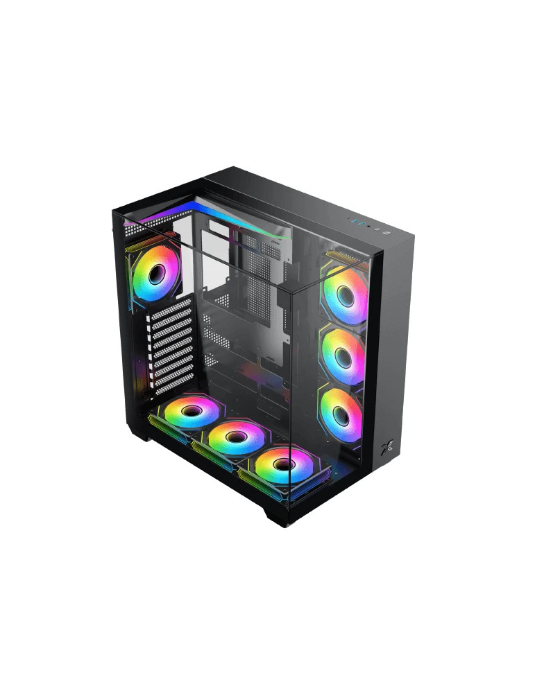 Кутия за компютър Xigmatek Aqua V H23A, Middle Tower ATX, 7 ARGB вентилатори, Tempered Glass - EN49071 - 2