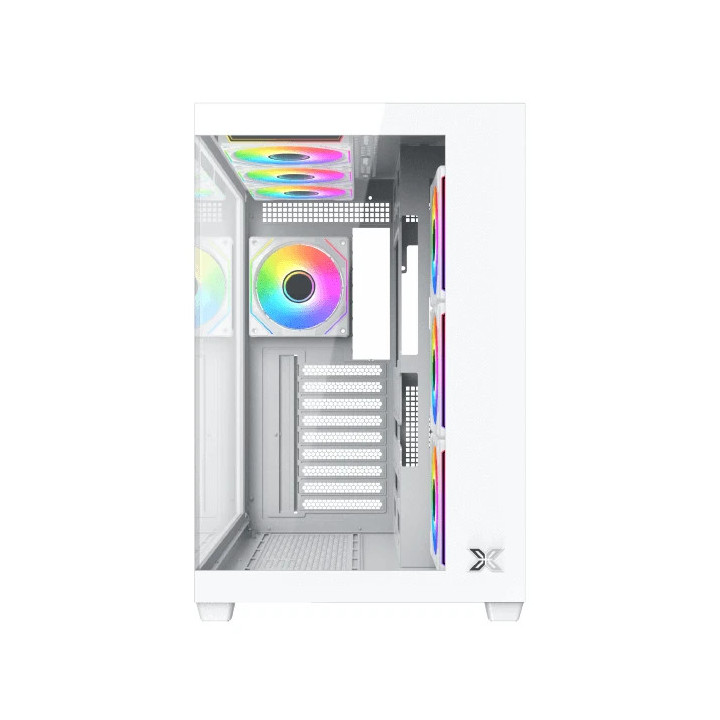 Кутия за компютър Xigmatek Aqua V Air Arctic H23A, Middle Tower ATX, 7x ARGB вентилатори, Tempered Glass - EN48777 - 3
