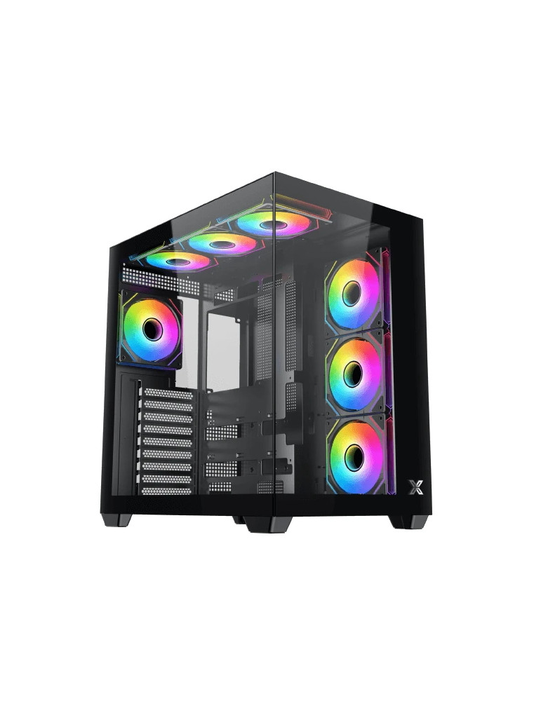 Кутия за компютър Xigmatek Aqua V Air H23A, Middle Tower ATX, 7 ARGB вентилатора, Tempered Glass - EN48760 - 1