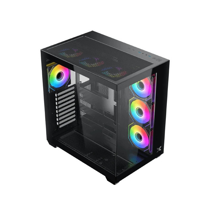 Кутия за компютър Xigmatek Aqua V Air H23A, Middle Tower ATX, 7 ARGB вентилатора, Tempered Glass - EN48760 - 2