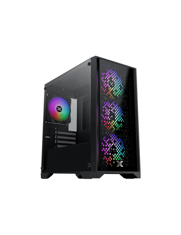 Кутия за компютър Xigmatek NYX II, mATX Mini Tower, 4 RGB вентилатора, Tempered Glass - EN42225 - 1